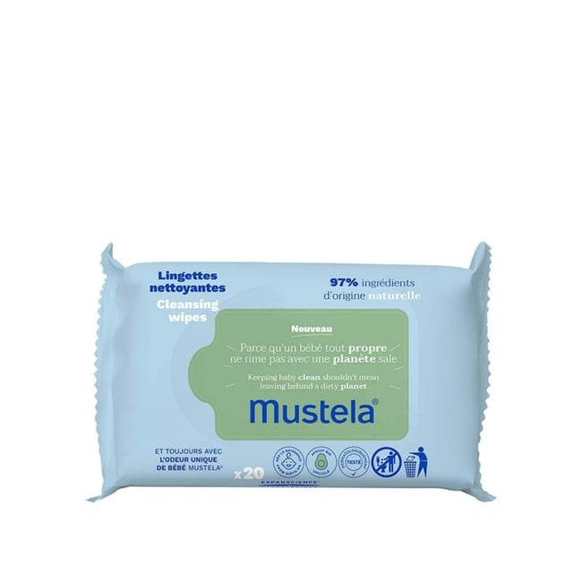 Mustela BIO Organic Cleansing Wipes x60