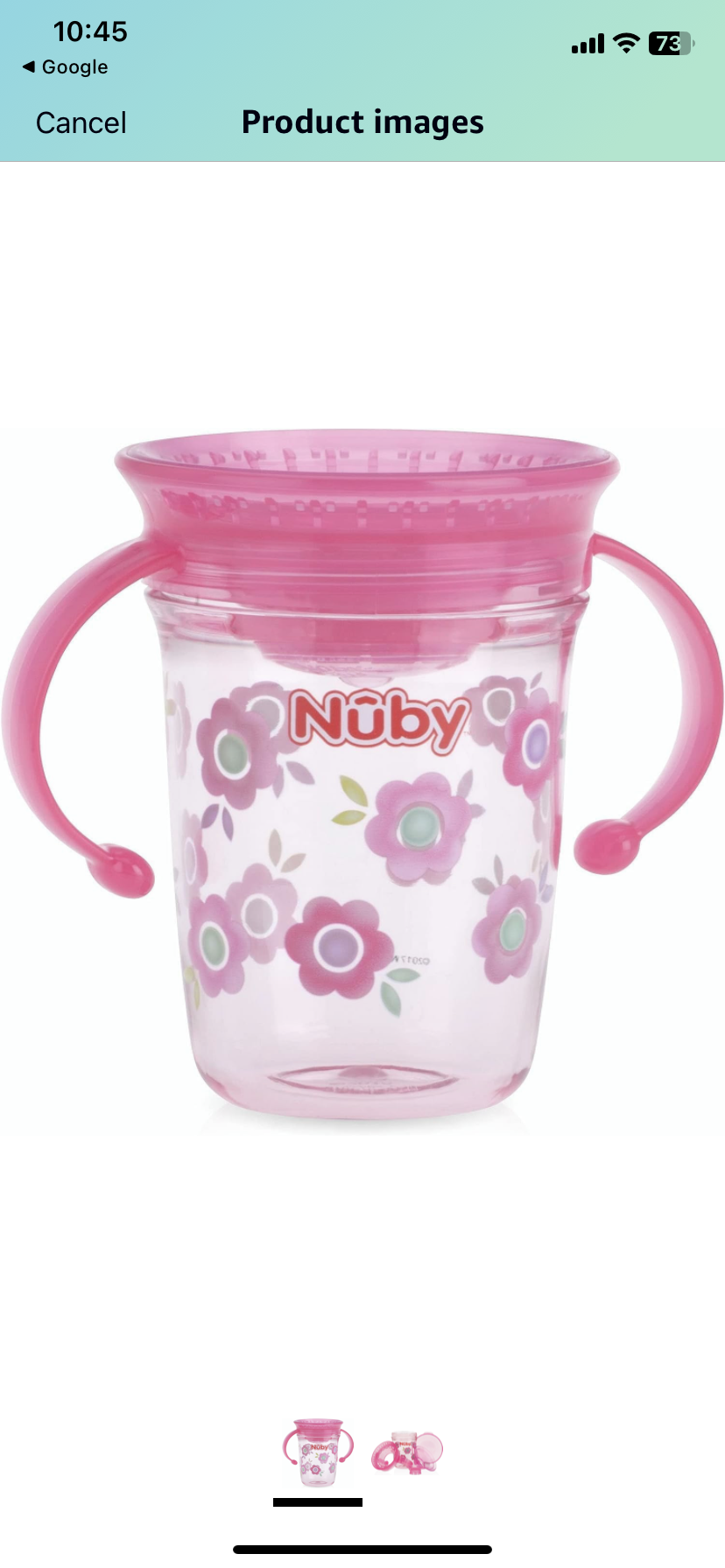 Nuby Tritan No Spill 2 Handle 360 Degree Printed Wonder,