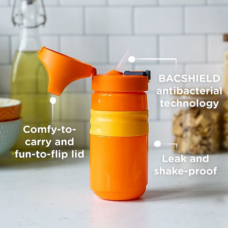 Tommee Tippee 18m+ Superstar 500ml Flip Top Water Bottle Orange