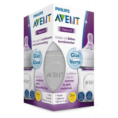 Philips Avent Natural Glass Bottle 4OZ/120ML (Single Pack)