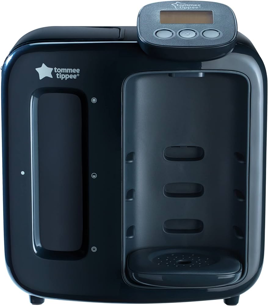 Tommee Tippee Perfect prep day and night bottle processor with antibacterial filter, digital display and sleep-friendly functions, black