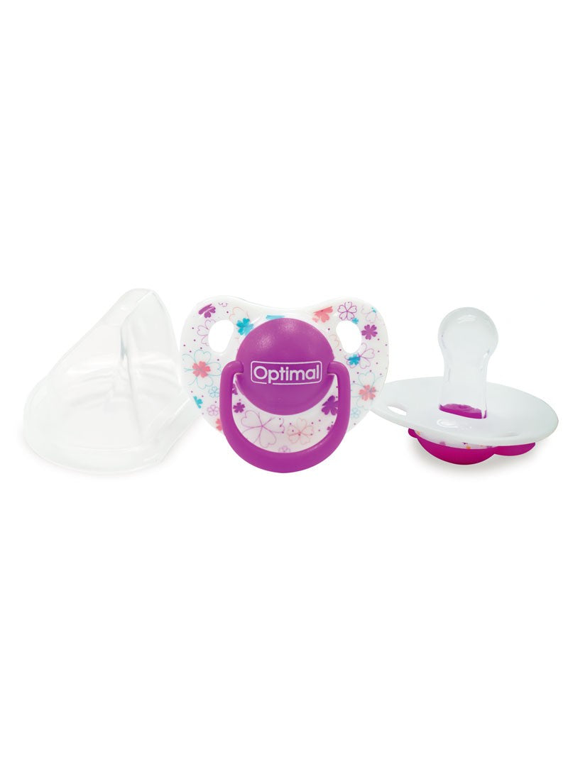 Optimal Round Nipple Silicone Pacifier 6+
