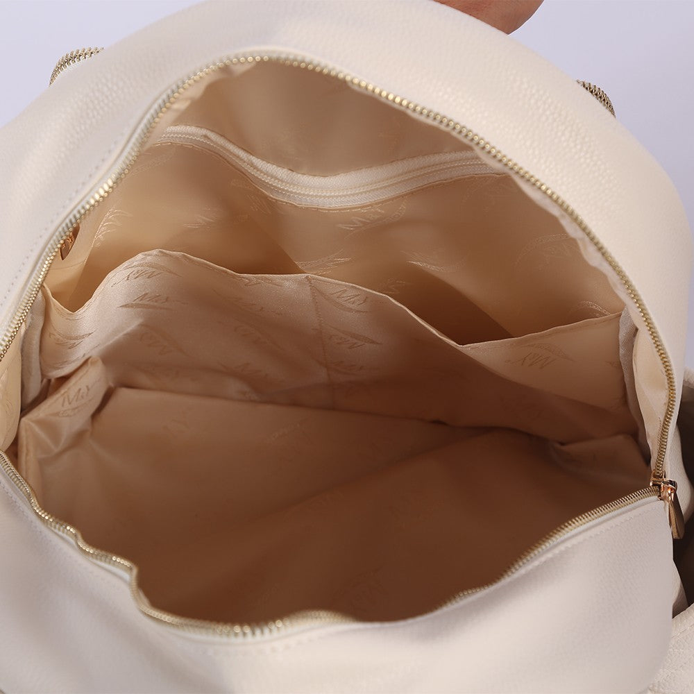 Dust Faux Leather bag  Backpack off white