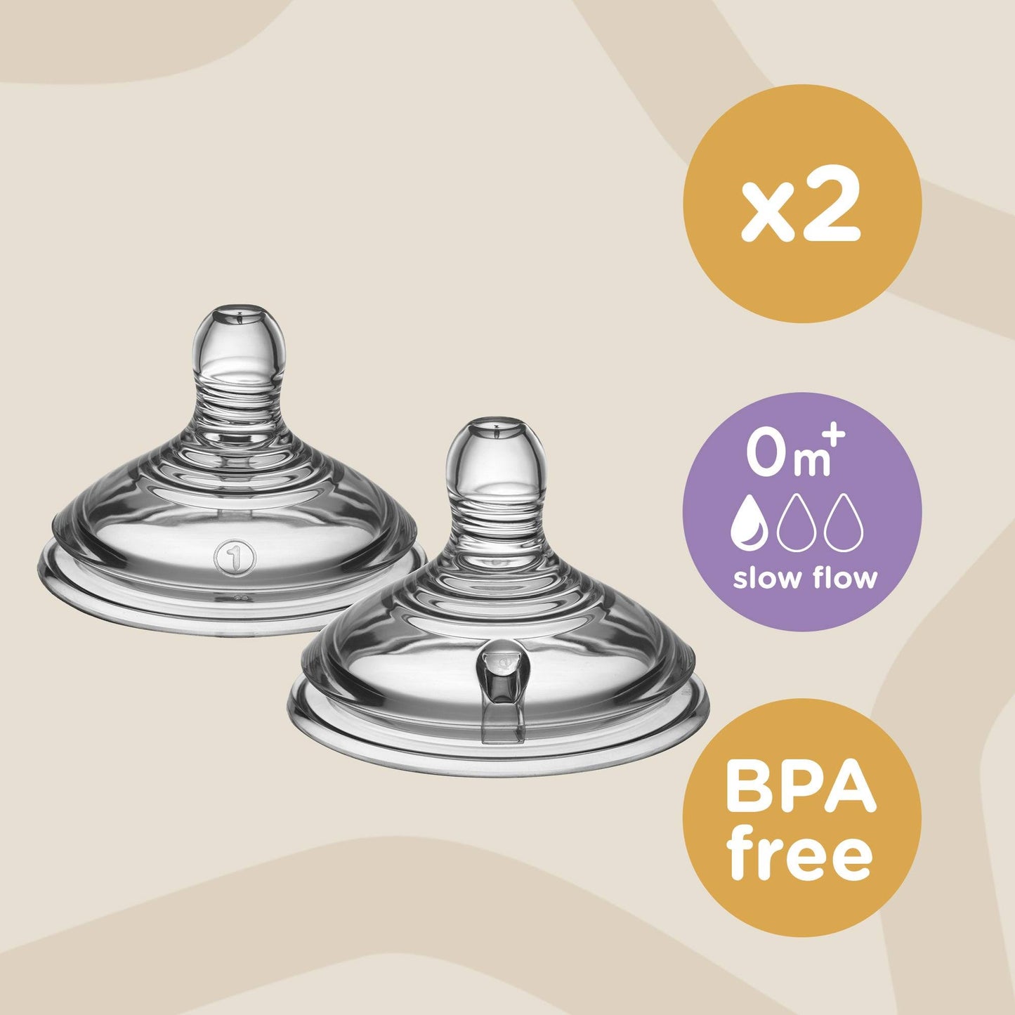 Teat Tommee Tippee Closer to Nature 2 uds
