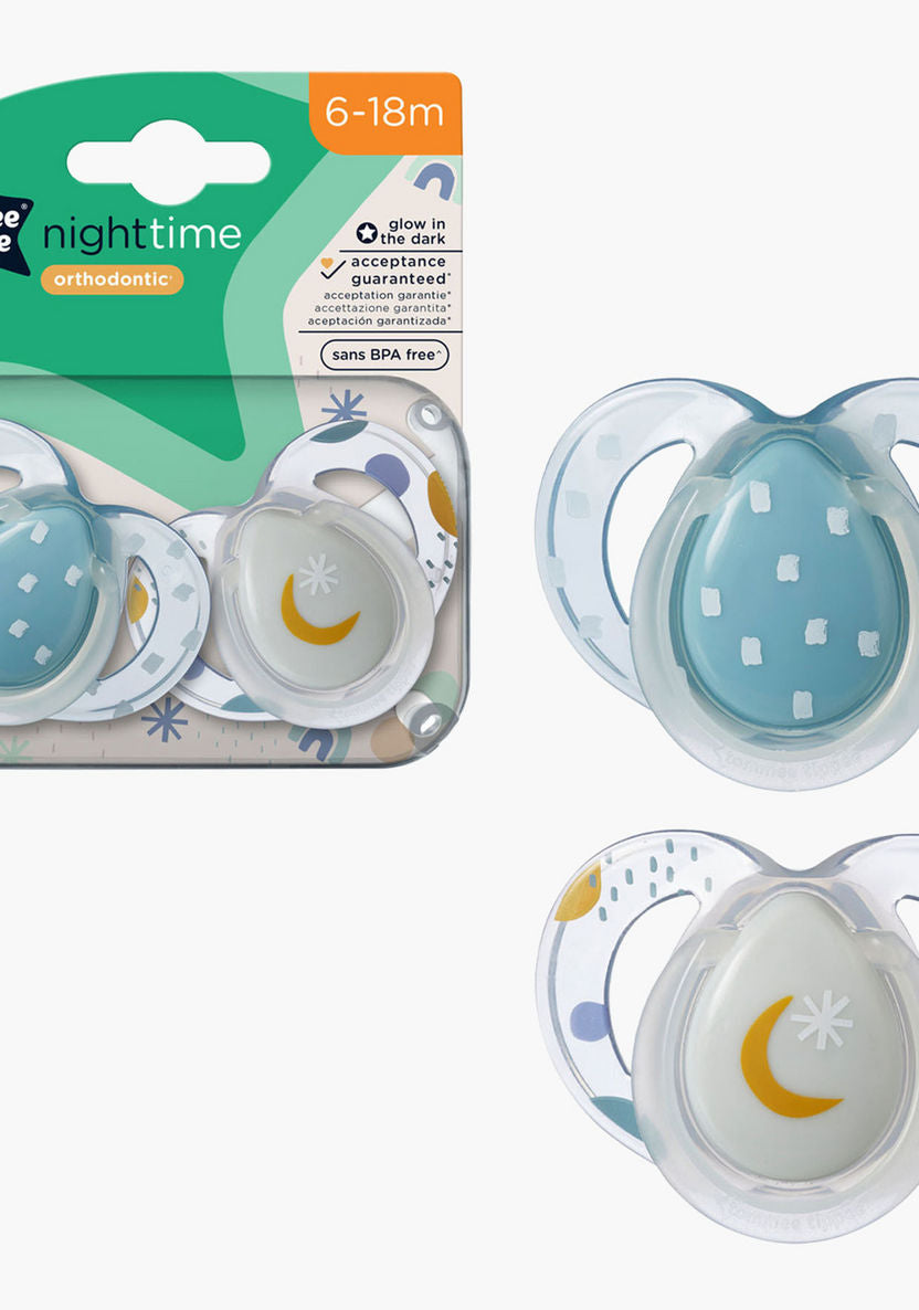 Tommee Tippee 6-18m nighttime Soothers Pacifiers Green