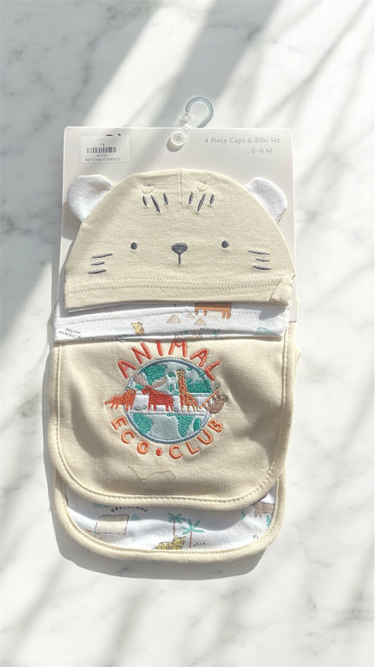 Hat and bib set 40130