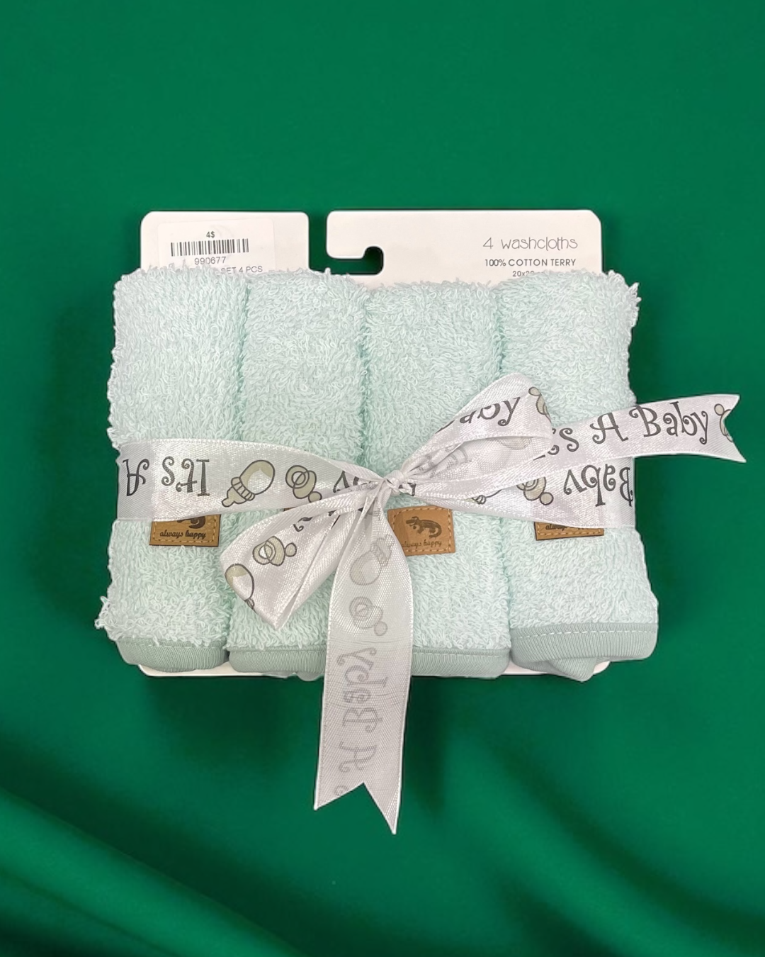 Baby cotton hospital set mint green