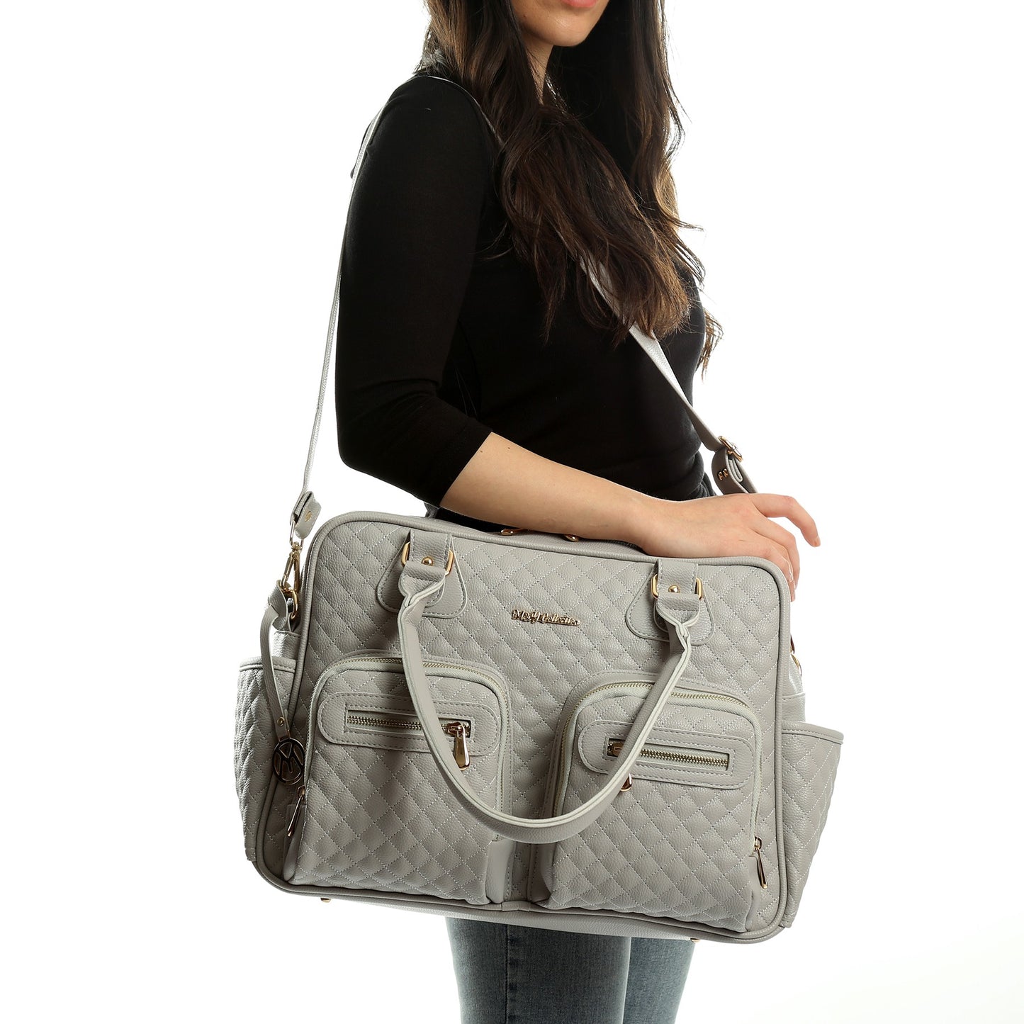 Sunset Faux Leather Diaper Bag