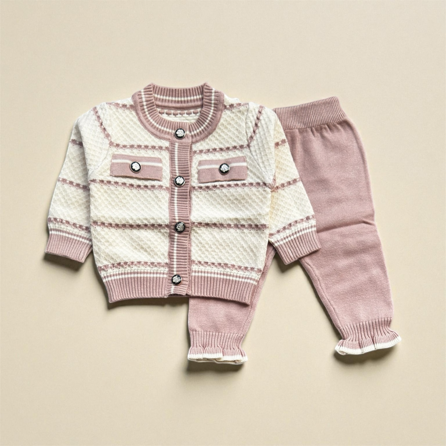 Baby girl soft wool outwear