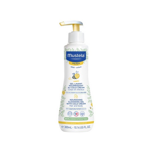Mustela cleansing gel hair and body 300 ml for dry skin