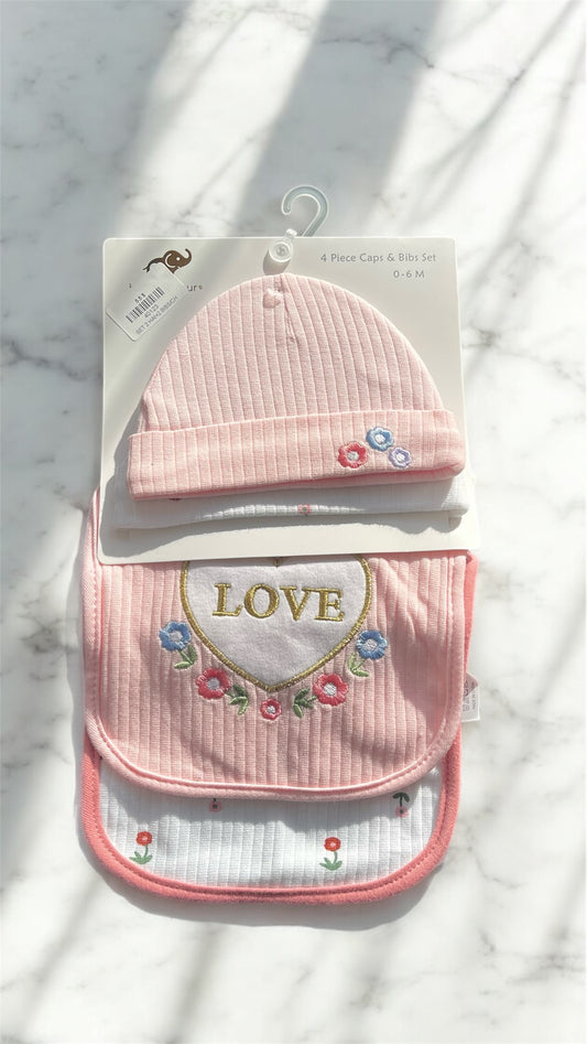 Hat and bib set