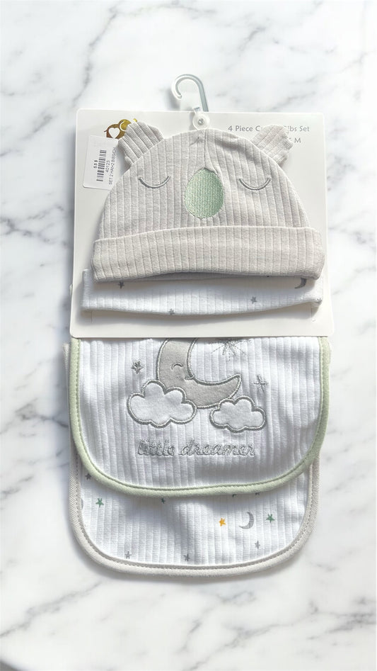 Hat and bib set