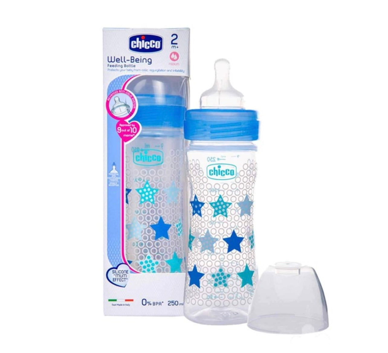 Well-Being Plastic Bottle 330ml Fast Flow Silicone