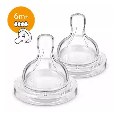 Avent 6 months + classic 2 fast flow teats