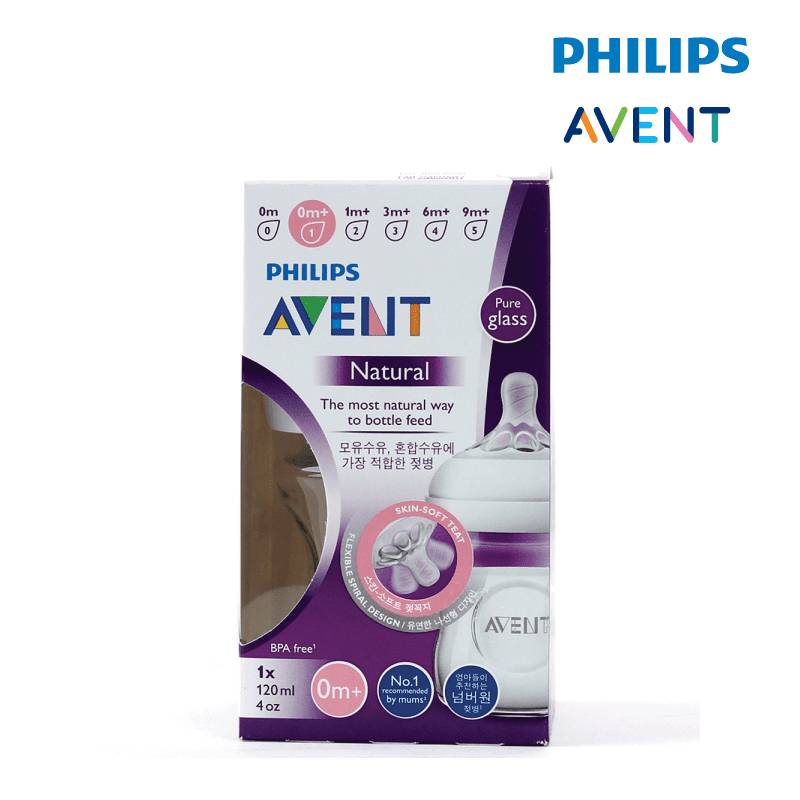 Philips Avent Natural Glass Bottle 4OZ/120ML (Single Pack)