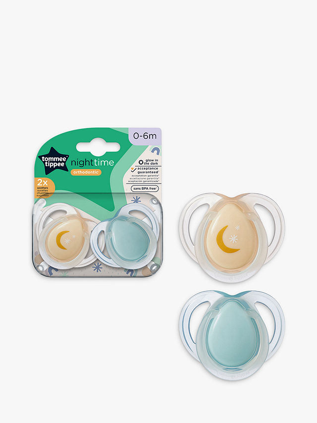 Tommee Tippee 0-6m ightime Soothers Pacifiers