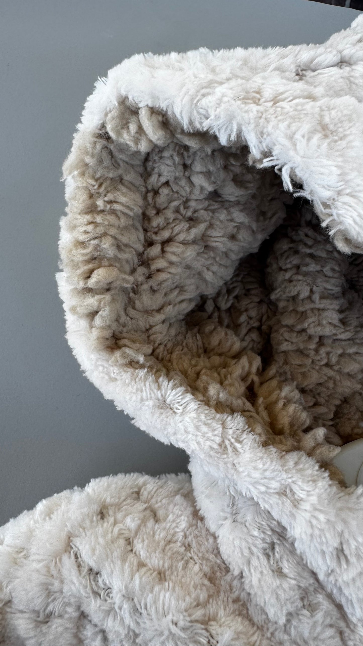 Baby fur/ wool overall