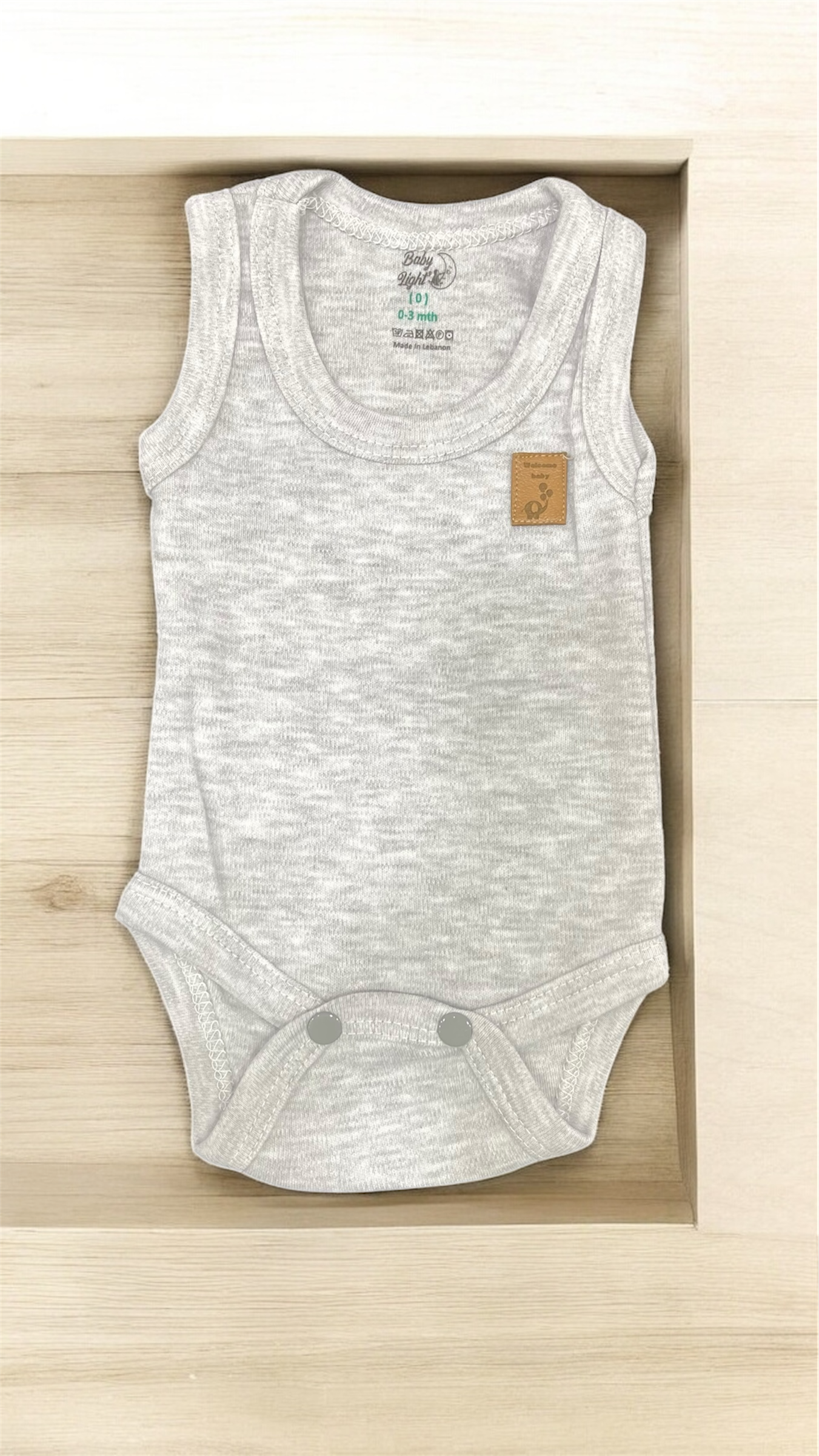 Baby cotton hospital set gray