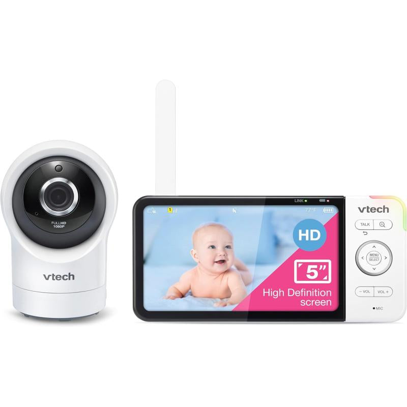 شاشة Vtech الذكية 5 بوصة بتقنية واي فاي 1080 بكسل مع إمكانية التحريك والإمالة