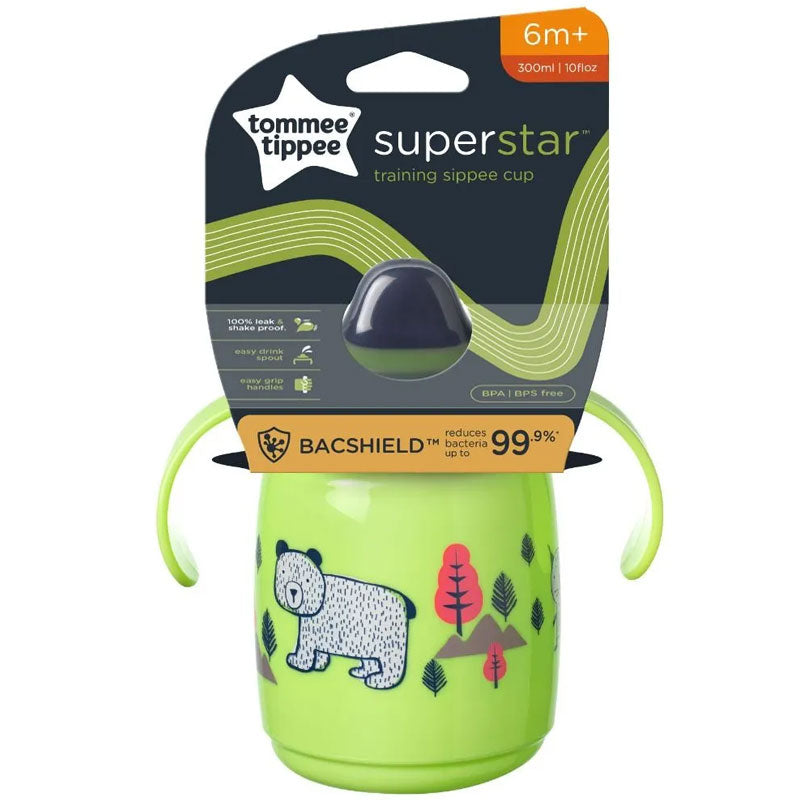 Tommee Tippee 6m+ 300ml Superstar Water Bottle Green