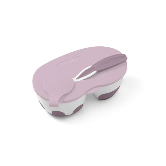 Babyono two chamber baby bowl with spoon