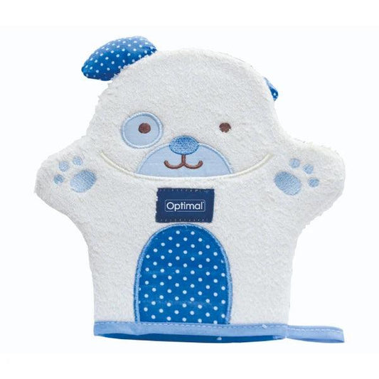 Optimal baby bath glove scrubber
