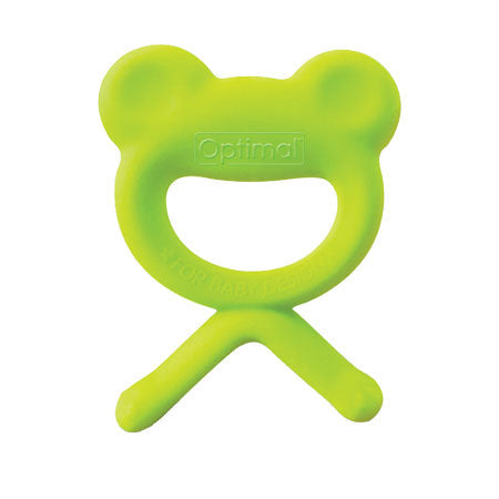 Optimal rubber frog shape teether