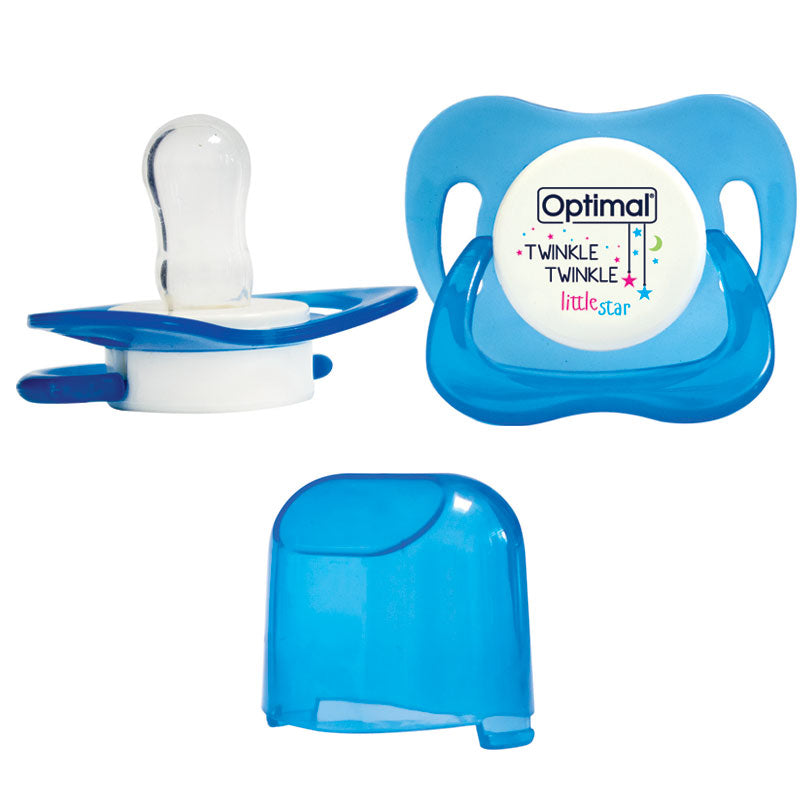 Optimal round nipple silicone pacifier 6 +