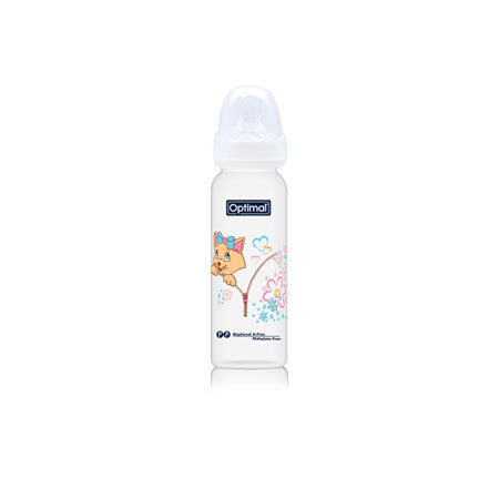 Optimal P.P orthodontic feeding bottle 240 ml 6 months +