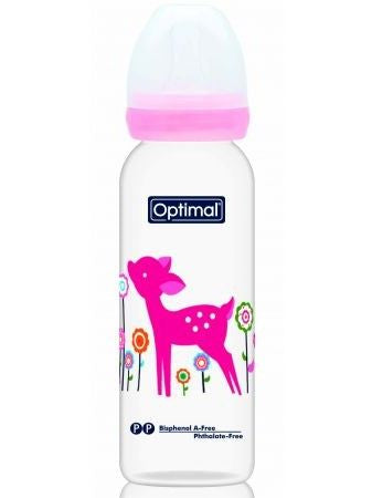 Optimal P.P slim waist feeding bottle 240 ml 6 months +