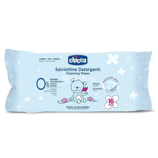Chicco cleansing wipes 16 pcs