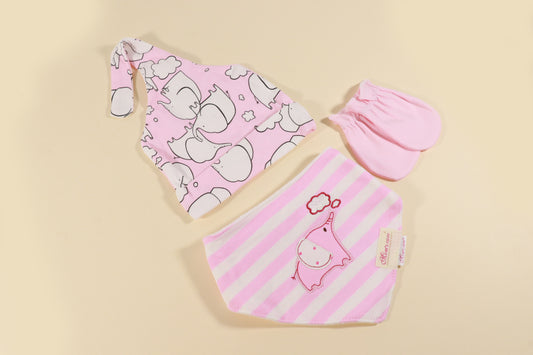 Hat, bib, gloves set