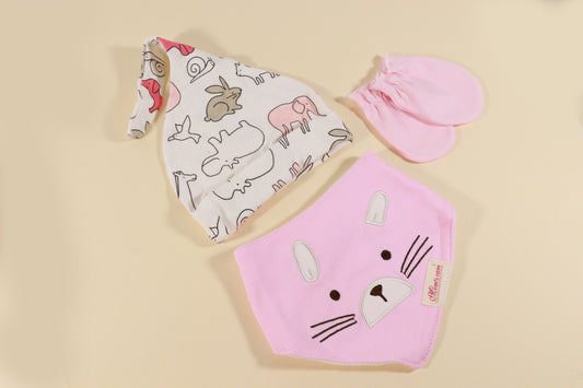 Hat, bib, gloves set