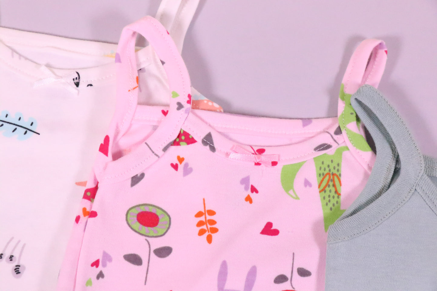 3 PIECES COTTON BODYSUIT