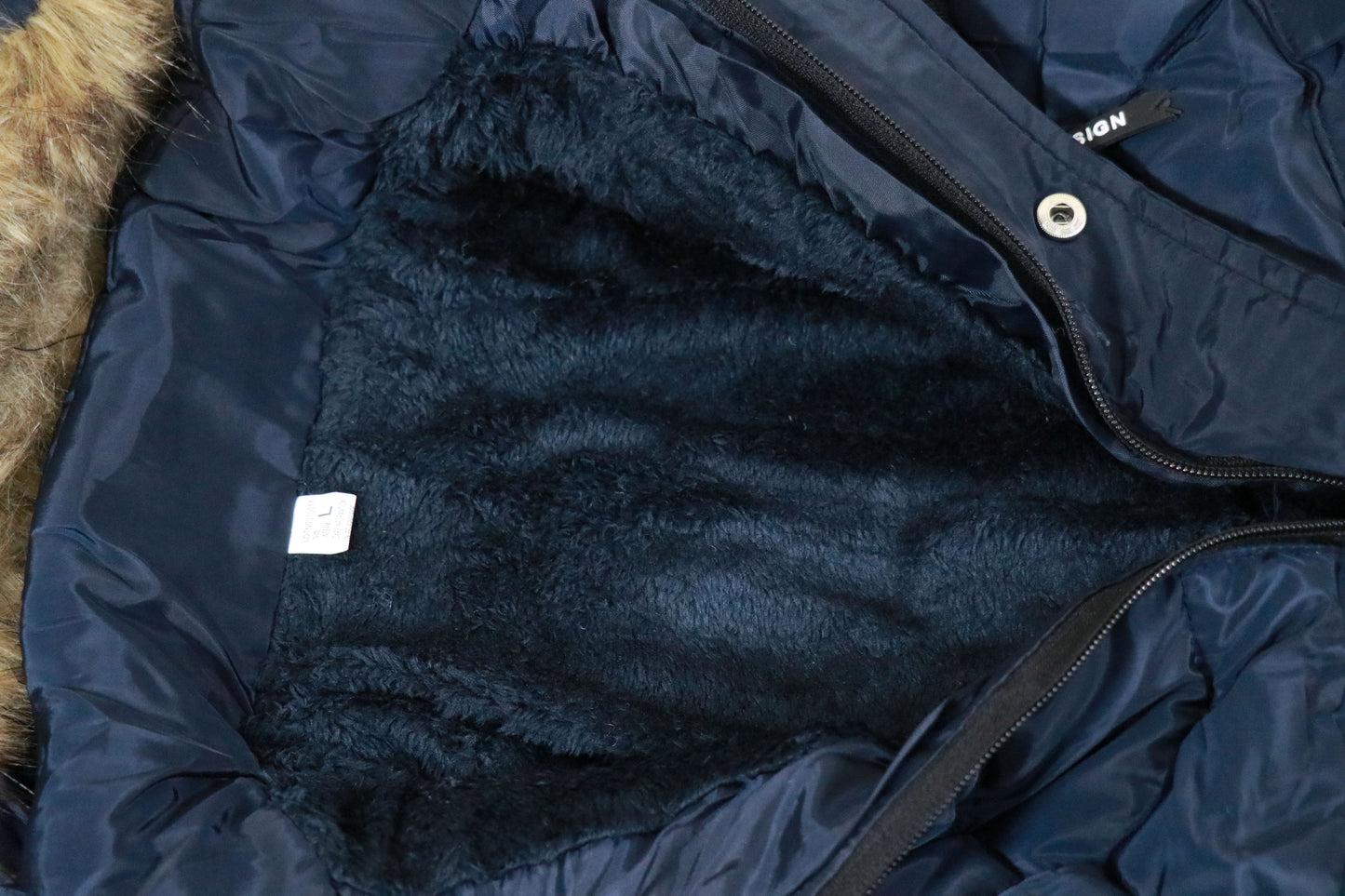 Winter jacket fur interior