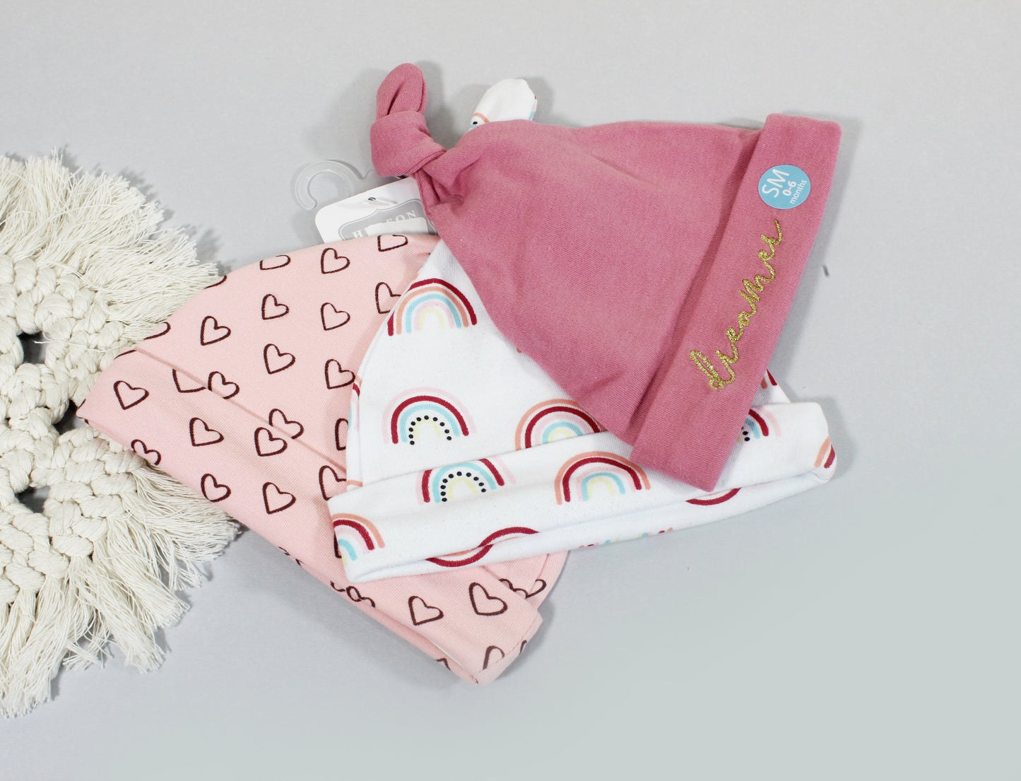 Baby 3 pieces hat set