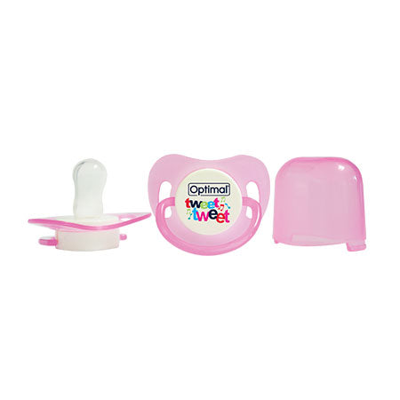Optimal - Round nipple silicone pacifier 0+