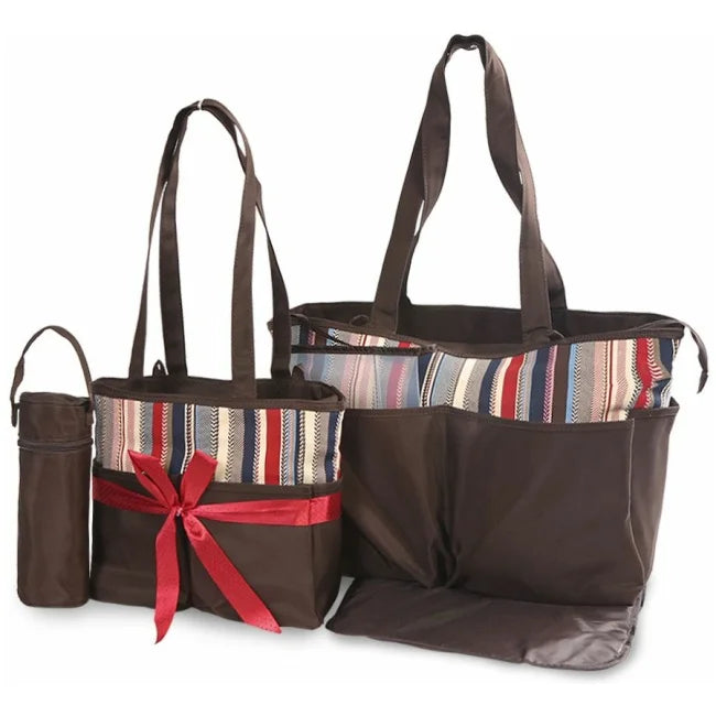 MOTHER BAG SET BRUNETTE STRIPES – 5 PCS