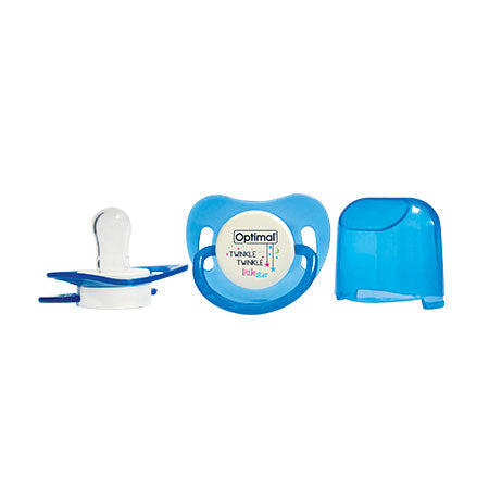 Optimal - Round nipple silicone pacifier 0+