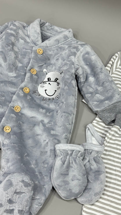 Velvet fur baby hospital set