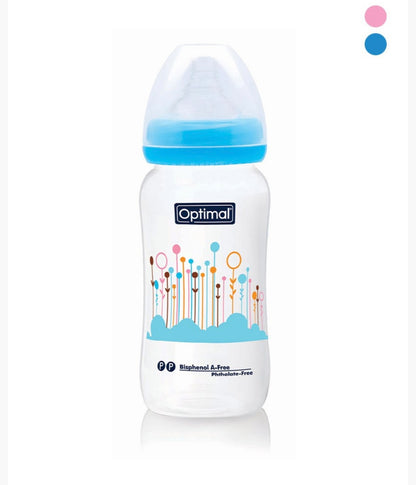 Optimal PP Wide Neck Feeding Bottle 300ml 6+