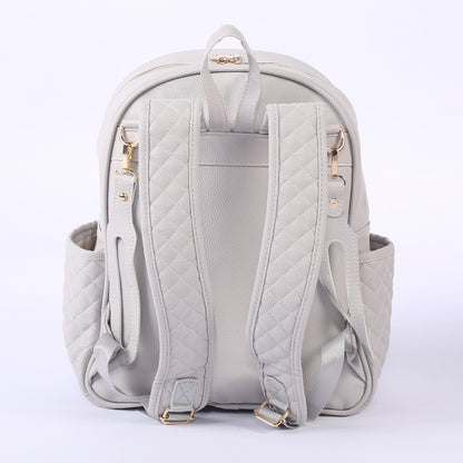 Dust Faux Leather bag  Backpack gray