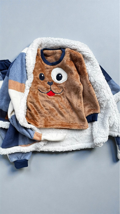Winter fur kids pjs