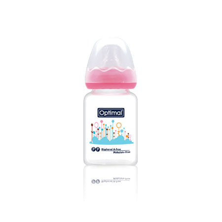 Optimal Glass Feeding Bottle 120 ml Colored