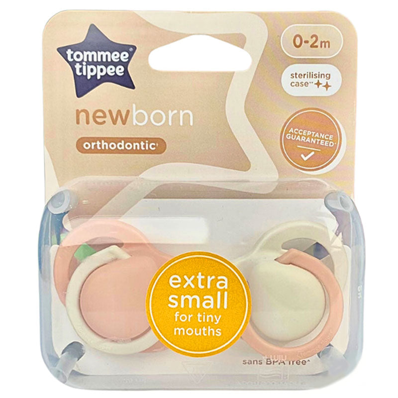 Tommee Tippee 0-2m Extra Small Soothers Pacifiers Pink