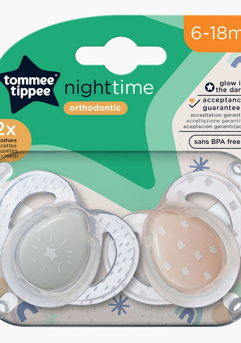 Tommee Tippee 6-18m nighttime Soothers Pacifiers Green
