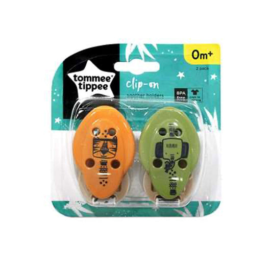 Tommee Tippee 0m+ 2x Clip On Soother Holders Space