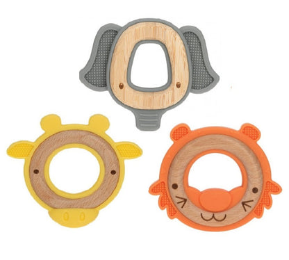 Natural Wood & Silicone Teether 3m+