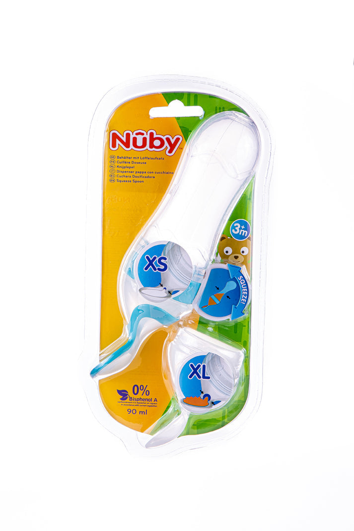 Nuby Semi-rigid silicone spoon bottle for liquid meals (soup, compote) +6 months -