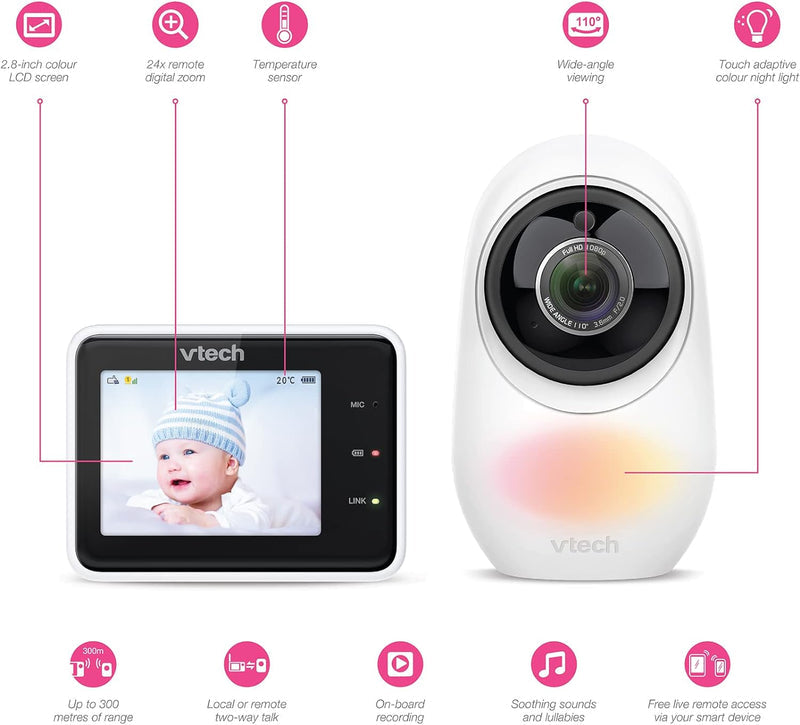 V tech Smart Wi-Fi - Video Baby Monitor with Remote Access